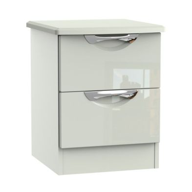 See more information about the Weybourne Slim Bedside Table Off-white 2 Drawers