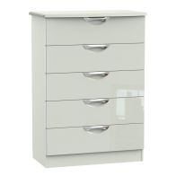 See more information about the Weybourne Tall Chest of Drawers Off-white 5 Drawers
