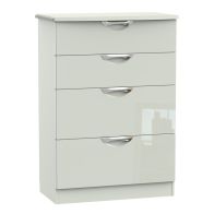 See more information about the Weybourne Tall Chest of Drawers Off-white 4 Drawers