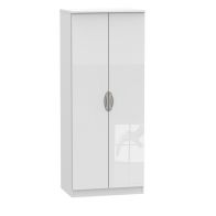 See more information about the Weybourne 2 Door Bedroom Wardrobe White Gloss