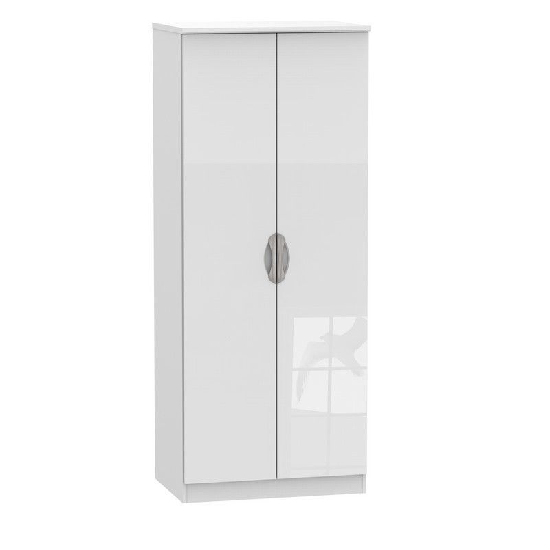 Weybourne Tall Wardrobe White 2 Doors