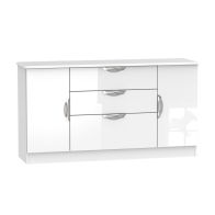 See more information about the Weybourne 3 Drawer 2 Door Wide Unit White