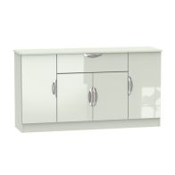 See more information about the Weybourne Large Sideboard White 4 Doors 1 Drawer