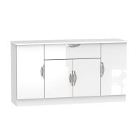 See more information about the Weybourne 1 Drawer 4 Door Wide Unit White