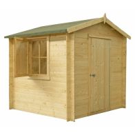 See more information about the Shire Camelot 9' 3" x 8' 11" Apex Log Cabin - Premium 19mm Cladding Log Clad