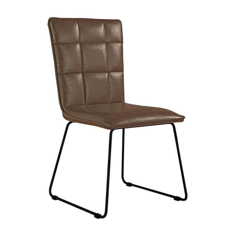 Urban Classic Panel Back Dining Chair Brown