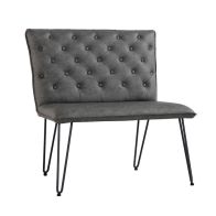 See more information about the Urban Chesterfield Studded Back Small Dining Bench Grey