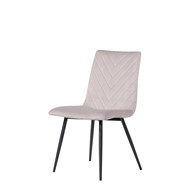 See more information about the Pair of Retro Dining Chairs Metal & Fabric Beige