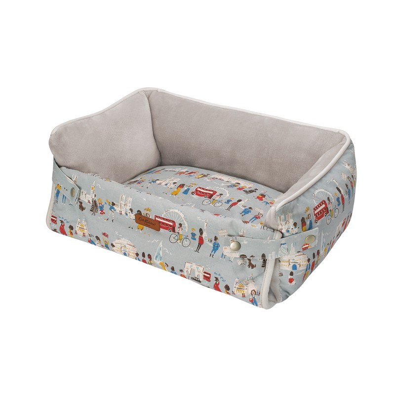 Small Dog Bed Blue Cotton 46cm by Cath Kidston