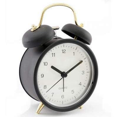 See more information about the Clock Metal Black & Gold Battery Powered - 15.3cm