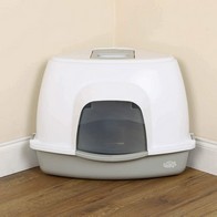 See more information about the Cat Litter Tray with Hood Grey Plastic 56cm by Pet Brands