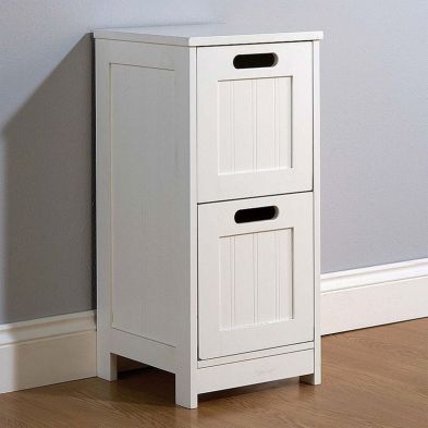 Colonial White Slim Chest Of 2 Drawers