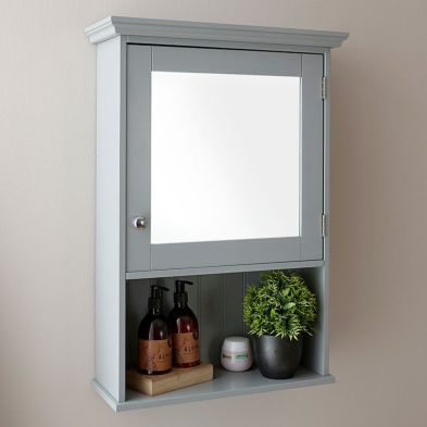 See more information about the Colonial Bathroom Cabinet Grey 1 Door 3 Shelves