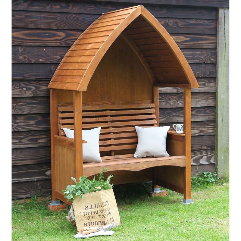 AFK Premium Cottage Arbour Beech Stain 2 Seat