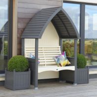 See more information about the AFK Premium Cottage Arbour Charcoal & Cream 2 Seat