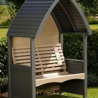 See more information about the AFK Premium Cottage Arbour Charcoal & Nutmeg 2 Seat