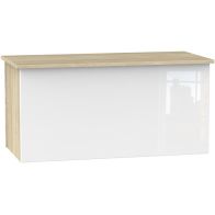 See more information about the Buxton Storage Bedroom Blanket Box White Gloss & Brown