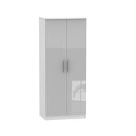 See more information about the Buxton Tall Wardrobe White & Grey 2 Doors