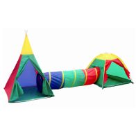 See more information about the 3 In 1 Adventure Indoor Outdoor Tepee Play Tent Set