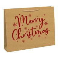 See more information about the Merry Christmas Eco Jute Bag - Red Writing