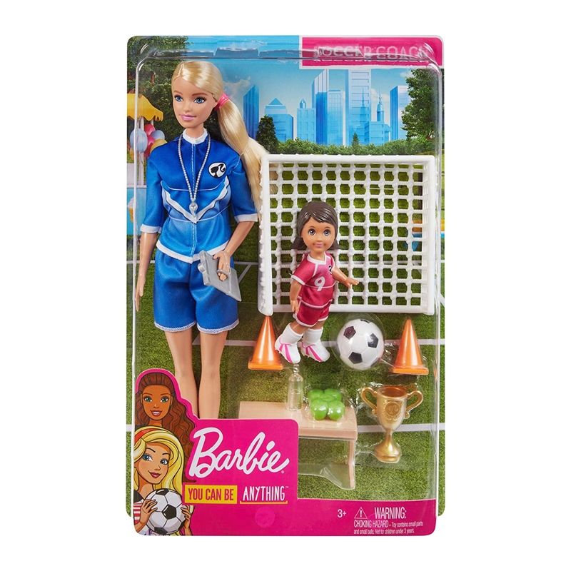 Barbie You Can Be Anything Soccer Coach Toy Doll