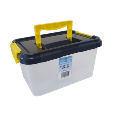 Yellow & Black Lid 3.5 litre Clippy Box