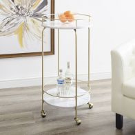 See more information about the Deco Circular Bar Cart Gold 1 Shelf