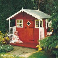 See more information about the Shire Den 5' 10" x 6' 2" Apex Children's Playhouse - Premium Dip Treated Shiplap