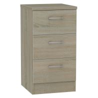 See more information about the Elmsett 3 Drawer Bedroom Bedside Cabinet Brown