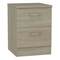 See more information about the Elmsett 2 Drawer Bedroom Bedside Cabinet Brown