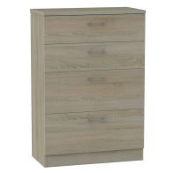 See more information about the Elmsett Tall Chest of Drawers Brown 4 Drawers