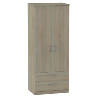 See more information about the Elmsett Tall Wardrobe Brown 2 Doors 2 Drawers