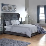 See more information about the Dakota King Size Ottoman Bed Fabric Dark Grey 6 x 7ft
