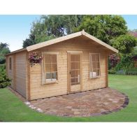 See more information about the Shire Drummond 15' 2" x 15' 2" Apex Log Cabin - Premium 34mm Cladding Tongue & Groove