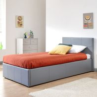 See more information about the Winston End Lift Single Ottoman Bed Grey Faux Leather