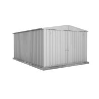 See more information about the Absco Utility 9' 10" x 14' 8" Apex Shed Steel Zinc - Classic