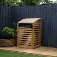 See more information about the Mercia 2' 7" x 2' 7" Curved Bin Store - Premium Pressure Treated Slatted