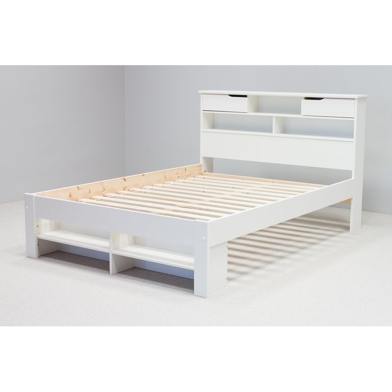 Buy Fabio Double Storage Bed White - Online at Cherry Lane
