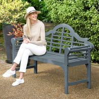 See more information about the Lutyens Style Painted Bench Slate Grey