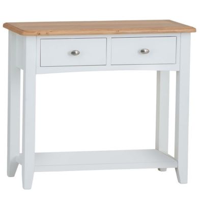 See more information about the Ava Oak 2 Drawer Console Table White