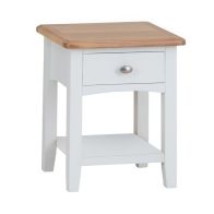 See more information about the Ava Oak 1 Drawer Side Table White