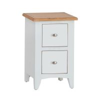 See more information about the Ava Oak 2 Drawer Narrow Chest White