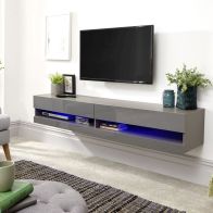 See more information about the Galicia Wall TV Unit Grey 2 Shelf 180cm