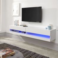 See more information about the Galicia Wall TV Unit White 2 Shelf 180cm