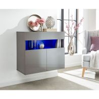 See more information about the Galicia Sideboard Grey 3 Doors 3 Shelves