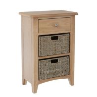 See more information about the Oxford Oak & Wicker 3 Drawer Chest