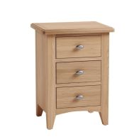 See more information about the Oxford Oak Bedside Table Natural 3 Drawers