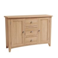 See more information about the Oxford Oak Large Sideboard Natural 2 Doors 2 Shelves 3 Drawers