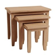 See more information about the Oxford Oak Nest of 3 Tables Natural
