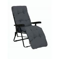 See more information about the Essentials Garden Folding Relaxer by Glendale with Charcoal Cushions